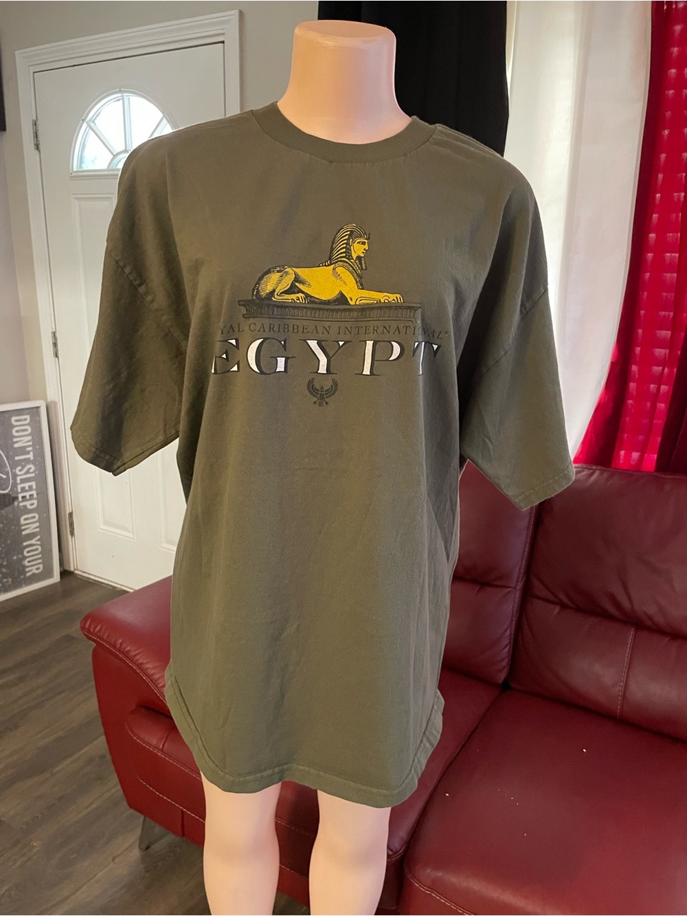 Egypt Graphic Tee with Yellow Sphinx royal Caribbean cotton XL